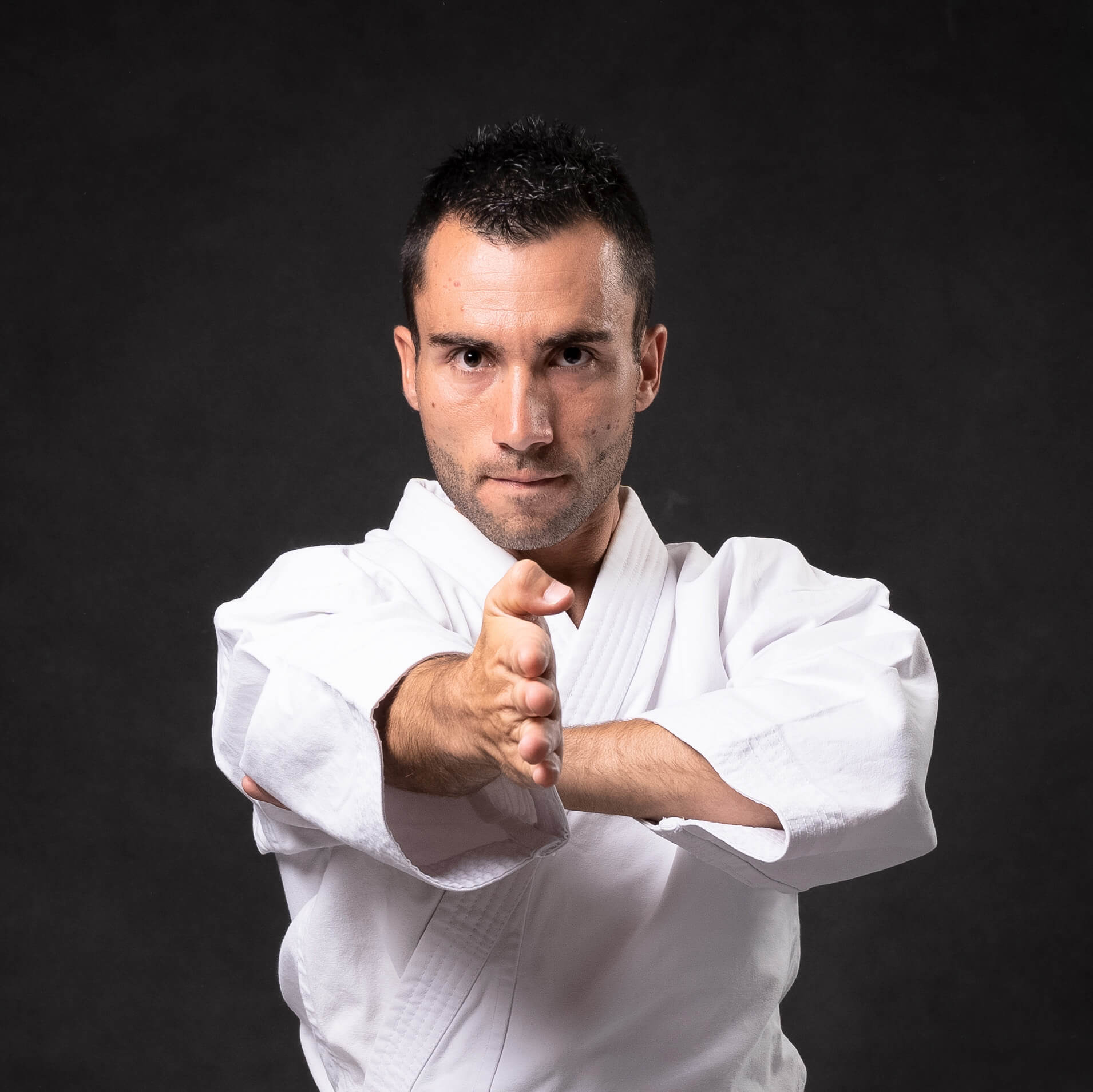 martial arts man doing form